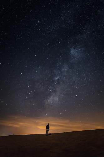 milky way person looking at the milkyway space